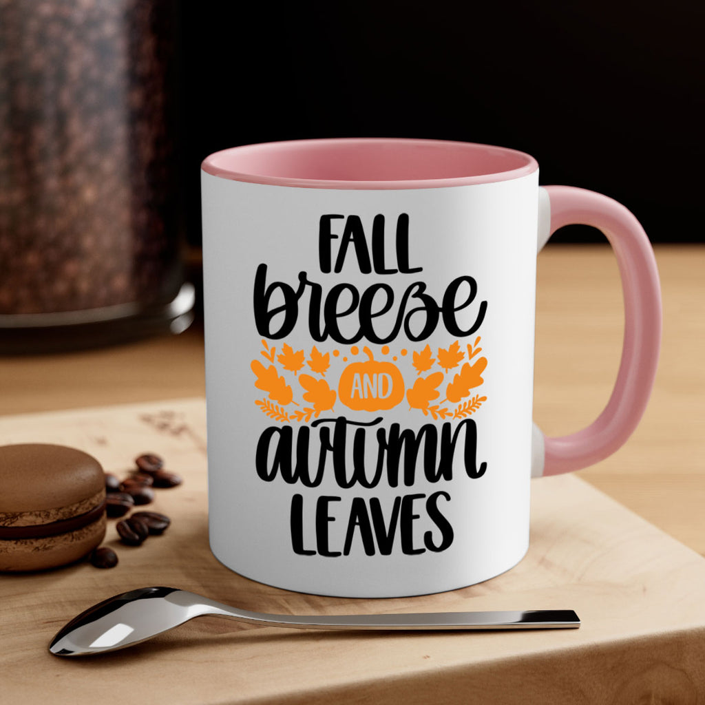 Fall Breezy And Autumn Leaves 482#- fall-Mug / Coffee Cup