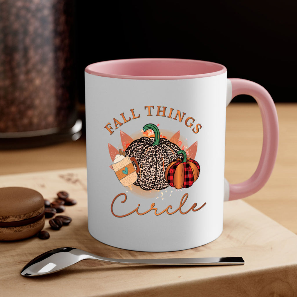Fall Things Circle 133#- fall-Mug / Coffee Cup
