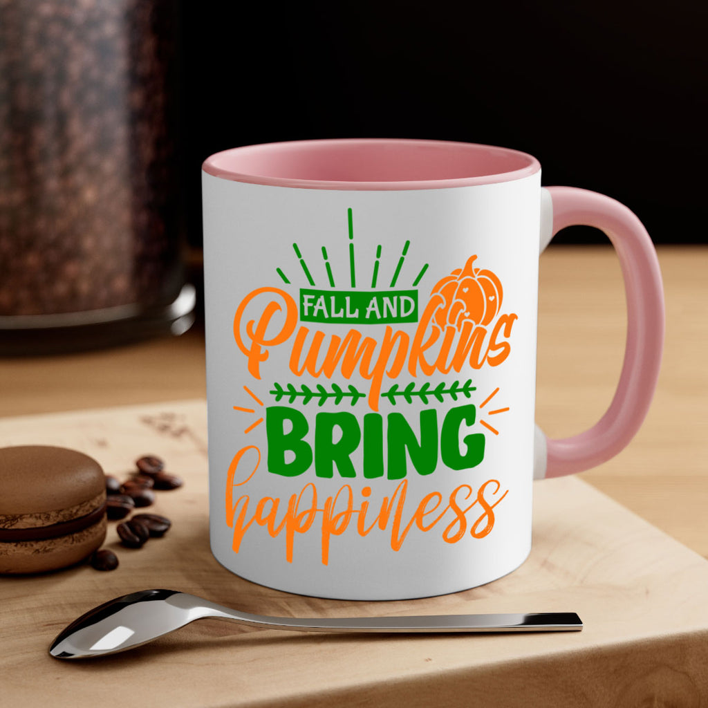 Fall and Pumpkins Bring Happiness 85#- fall-Mug / Coffee Cup