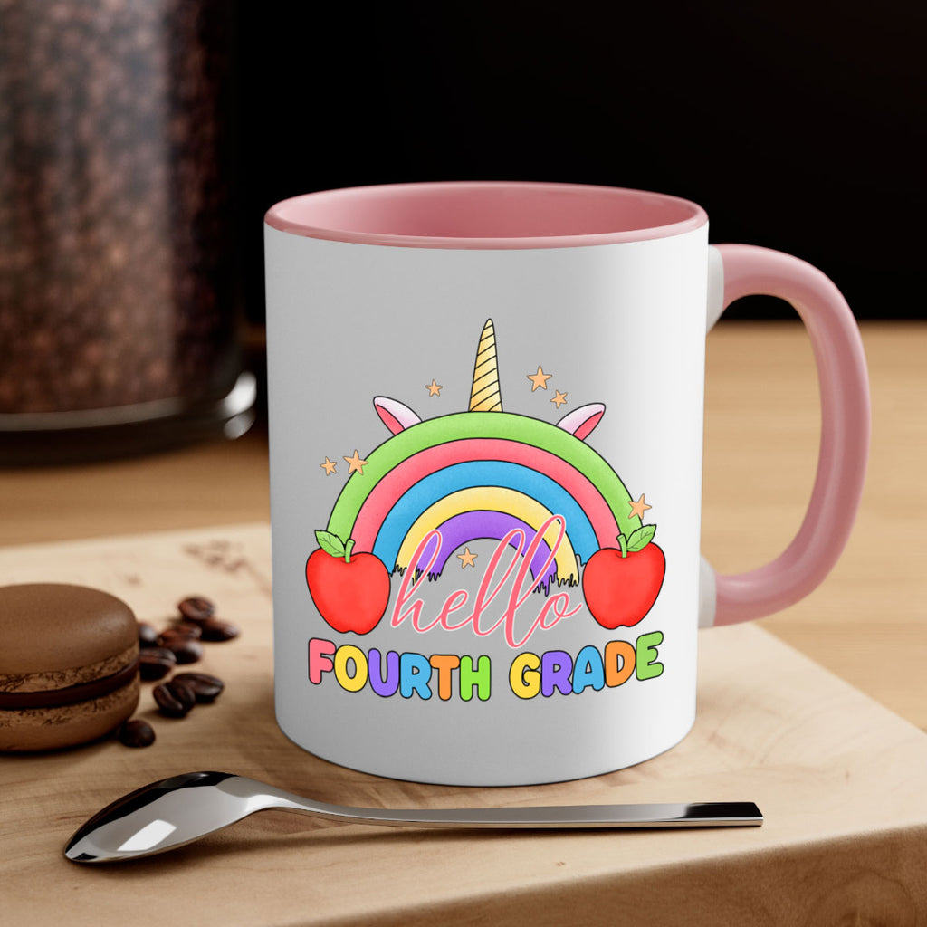 Hello 4th Grade Unicorn Rainbow 14#- 4th grade-Mug / Coffee Cup