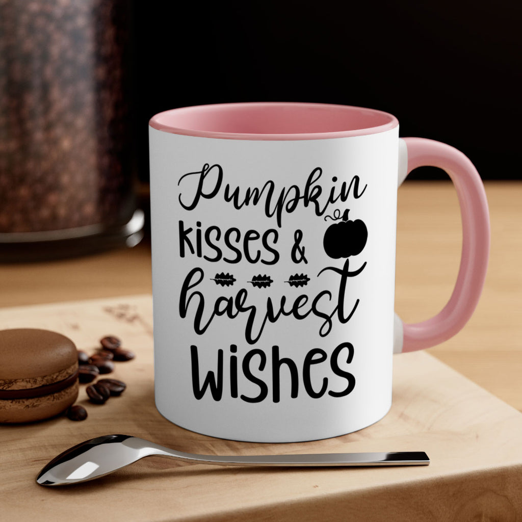 Pumpkin Kisses Harvest Wishes 525#- fall-Mug / Coffee Cup