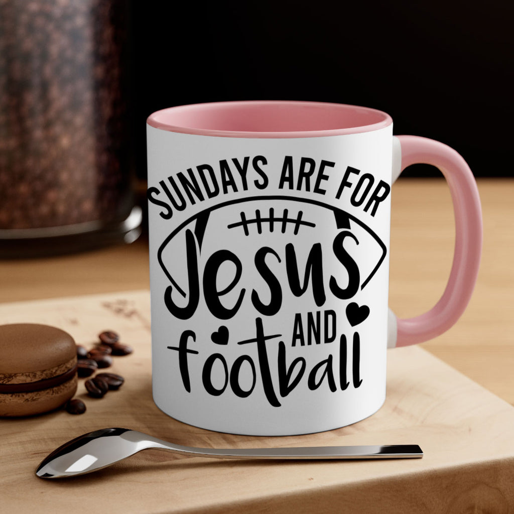 Sundays are for jesus and football 423#- football-Mug / Coffee Cup