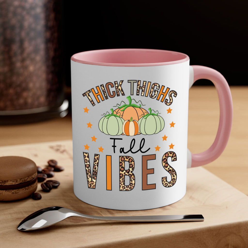 Thick Thighs Fall vibes 614#- fall-Mug / Coffee Cup
