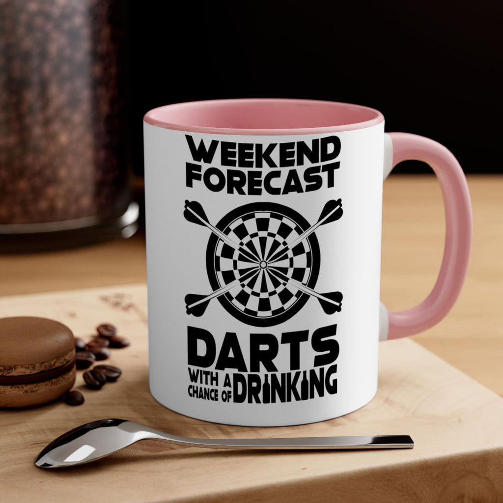 Weekend forecast Darts with a chance of drinking 110#- darts-Mug / Coffee Cup