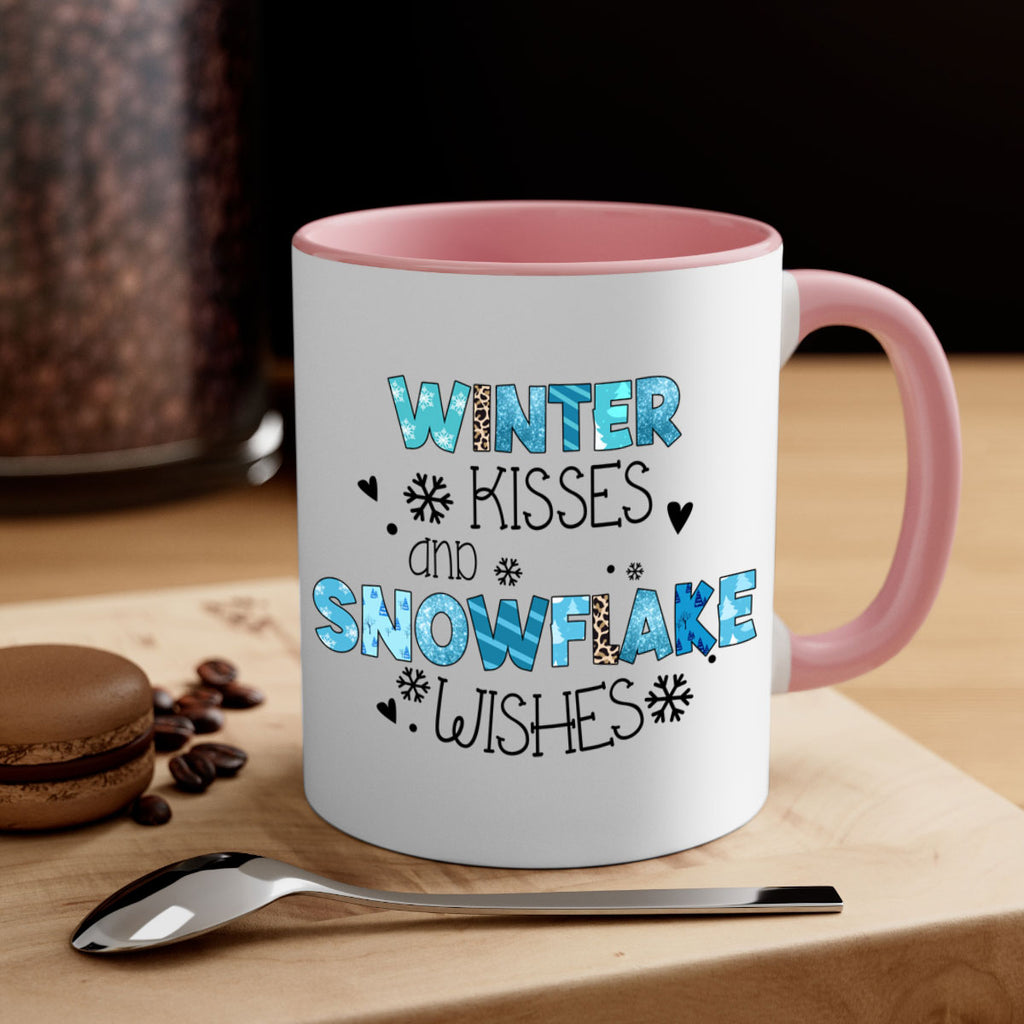 Winter kisses and snowflake wishes 571#- winter-Mug / Coffee Cup