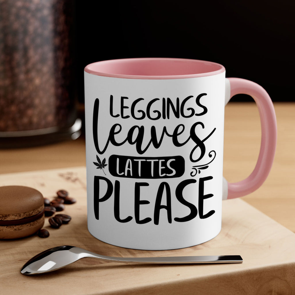 leggings leaves lattes please 396#- fall-Mug / Coffee Cup