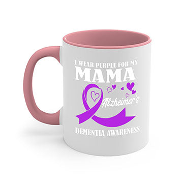 Alzheimers And Dementia I Wear Purple For My Warrior Mama 20#- alzheimers-Mug / Coffee Cup