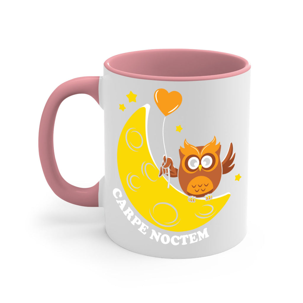 Carpe Noctem Moon Stars Owl A TurtleRabbit 1#- owl-Mug / Coffee Cup