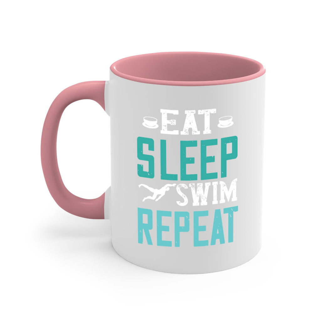 Eat Sleep Swim Repeat 1309#- swimming-Mug / Coffee Cup