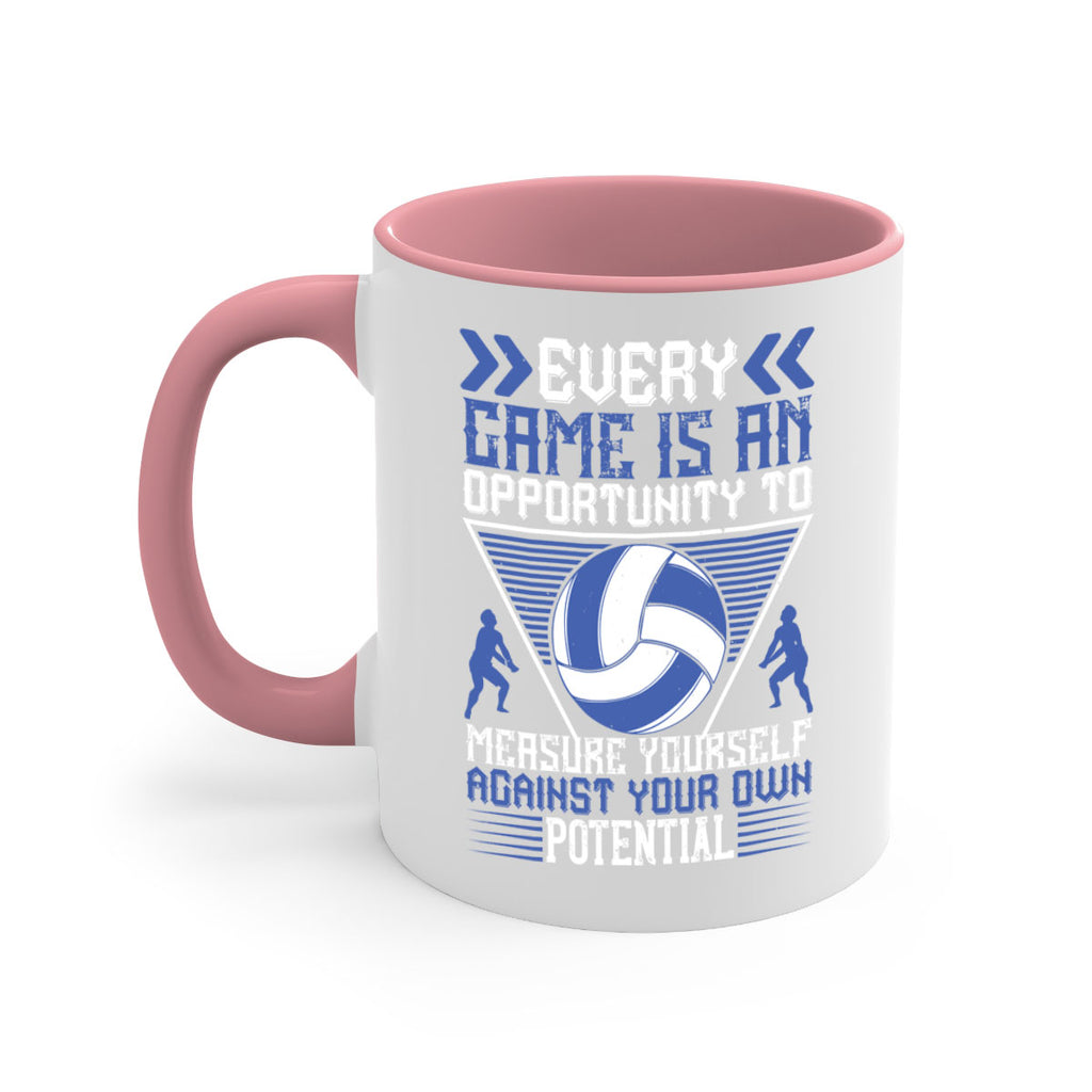 Every game is an opportunity to measure yourself against your own potential Style 1261#- volleyball-Mug / Coffee Cup