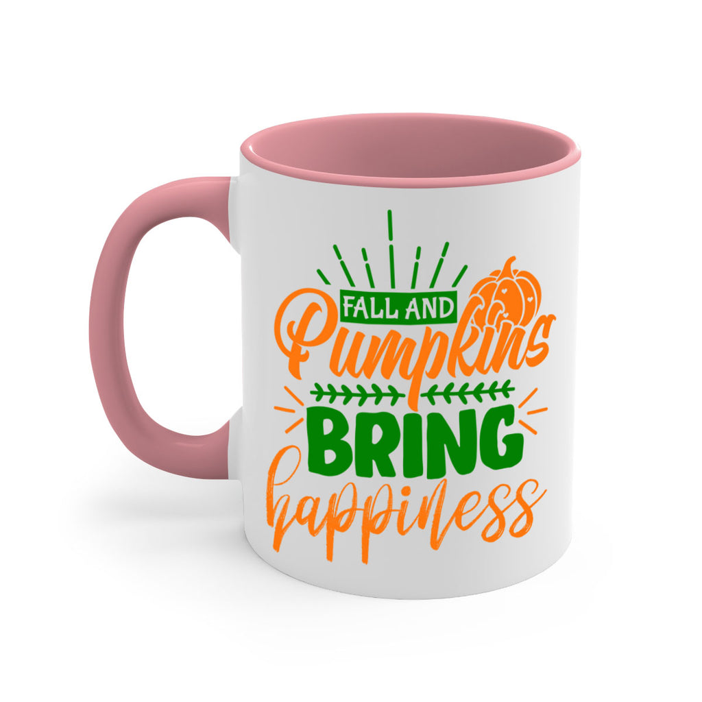 Fall and Pumpkins Bring Happiness 85#- fall-Mug / Coffee Cup