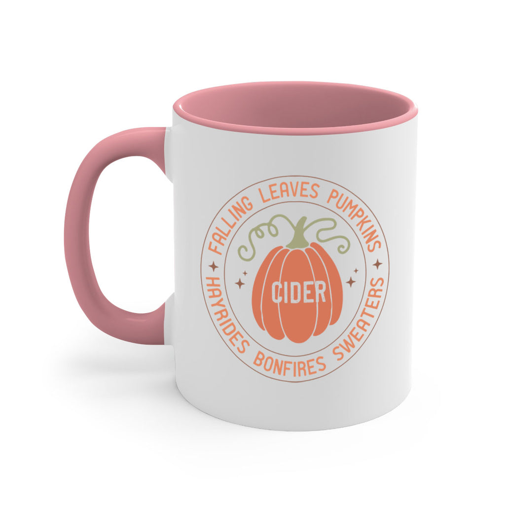 Falling Leaves Pumpkins Cider Hayrides Bonfires Sweaters 168#- fall-Mug / Coffee Cup