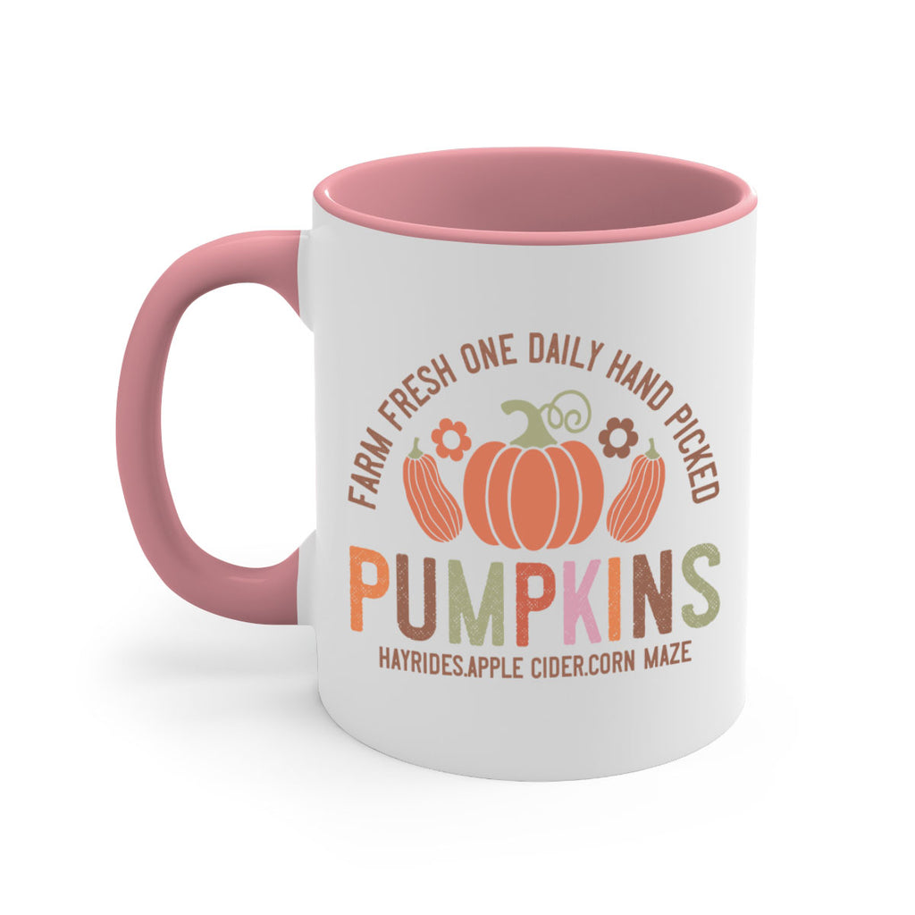 Farm Fresh One Daily Hand Picked Pumpkins Hayrides Apple Cider Corn Maze 172#- fall-Mug / Coffee Cup