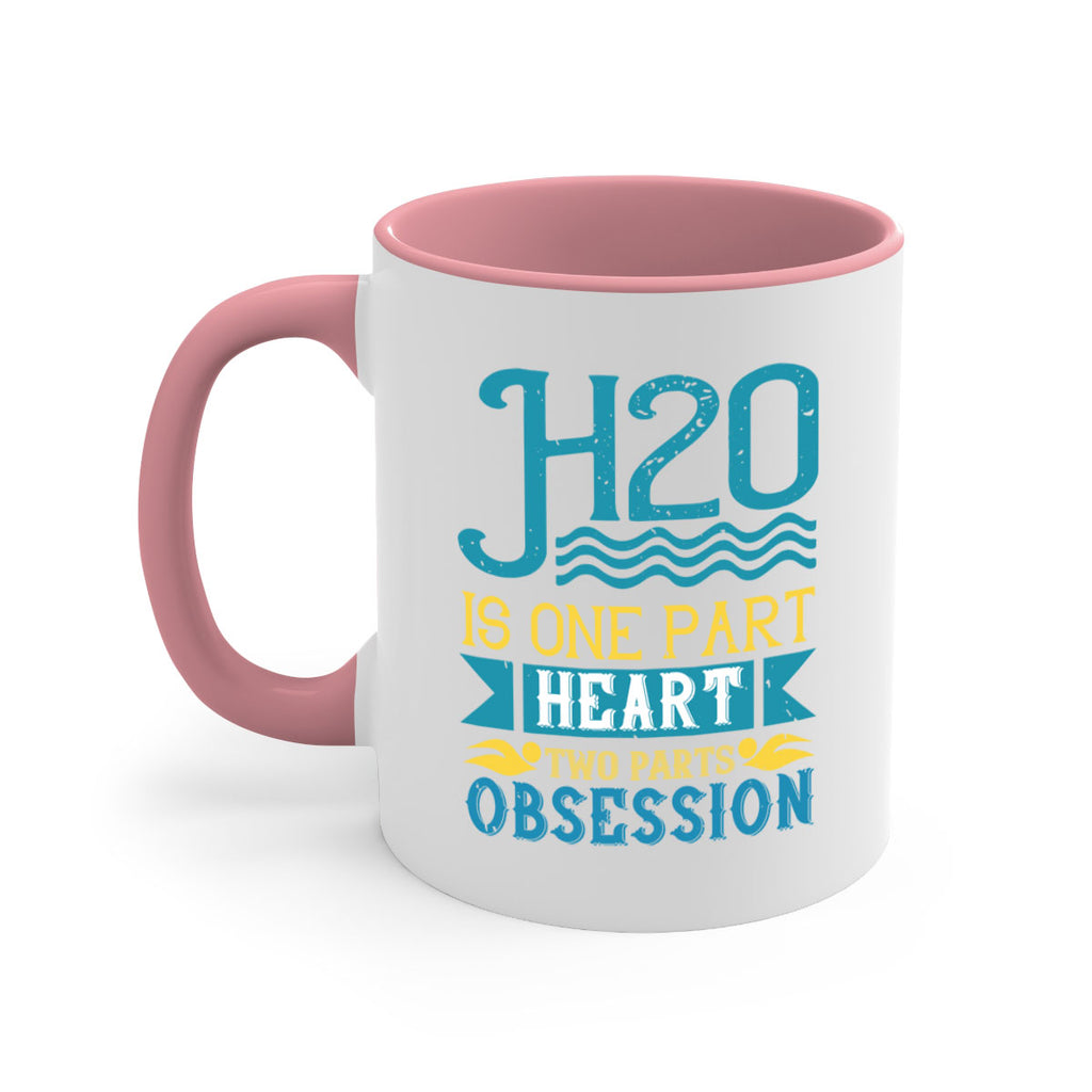 H is one part heart two parts obsession 1199#- swimming-Mug / Coffee Cup