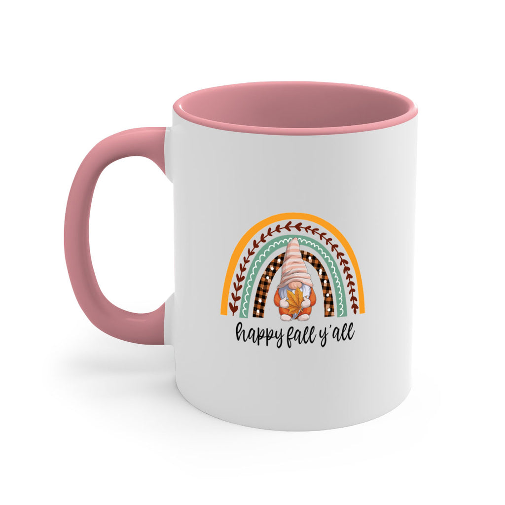 HappyFallYallGnomeRainbow 255#- fall-Mug / Coffee Cup
