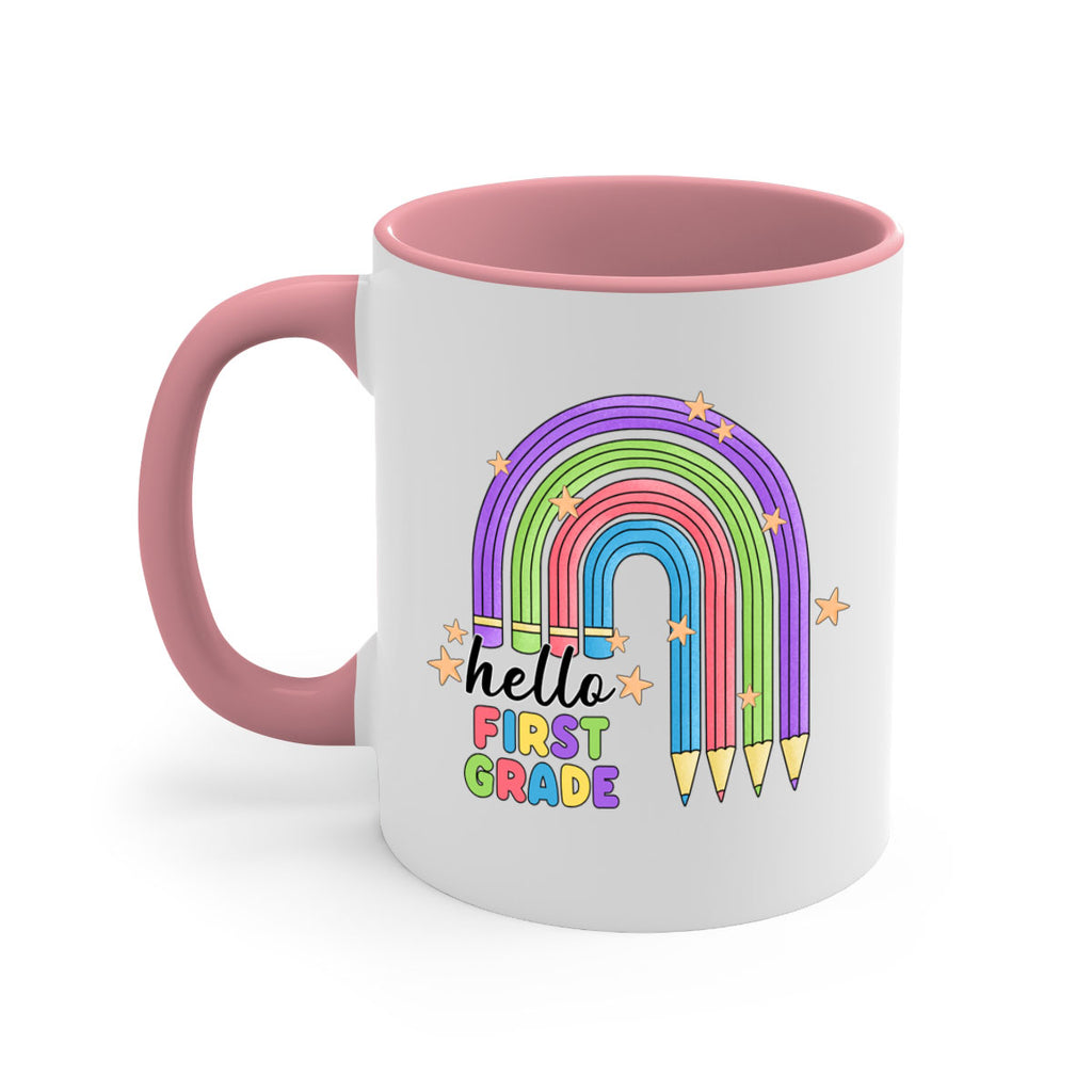 Hello 1st Grade Pencil Rainbow 14#- First Grade-Mug / Coffee Cup