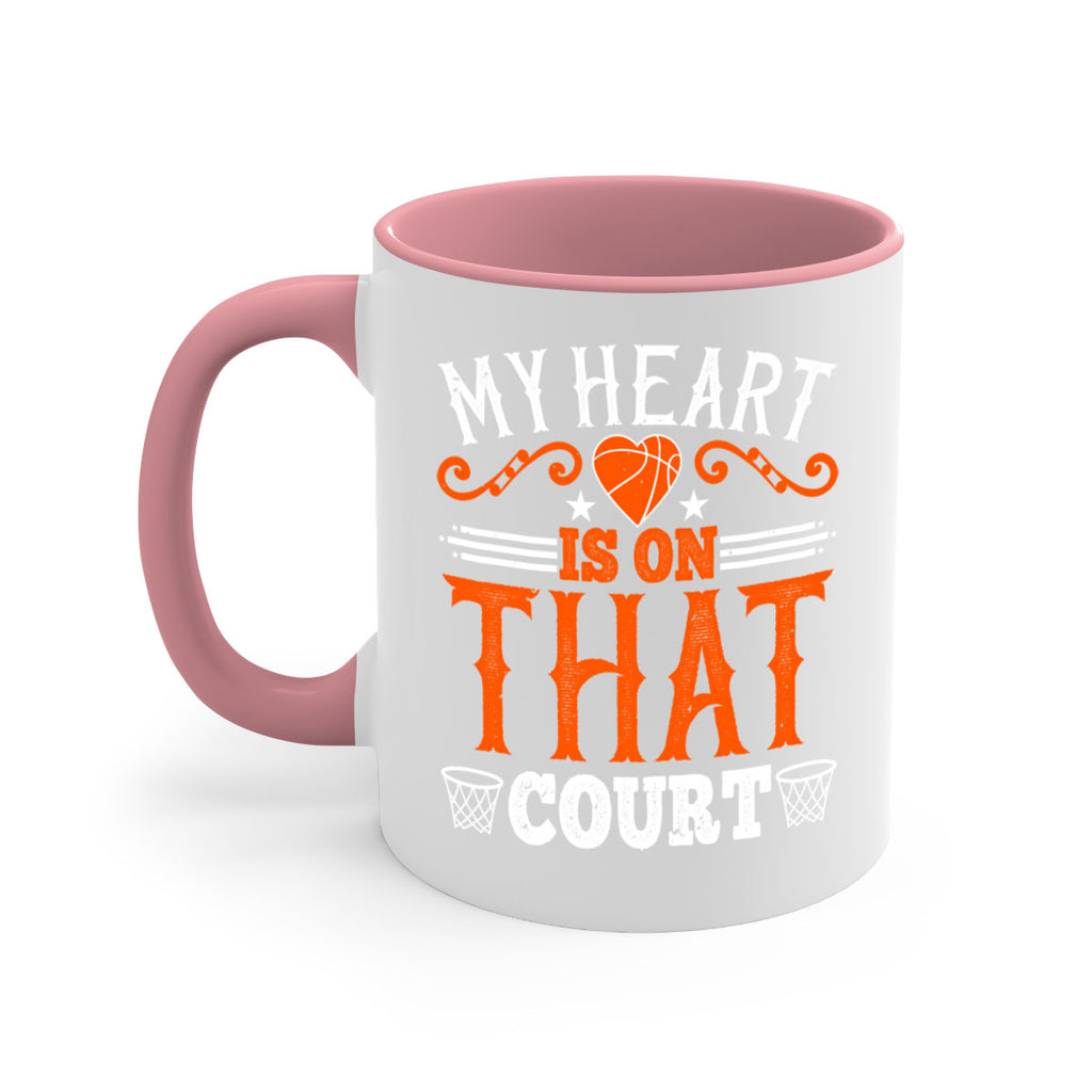 My heart is on that court 1827#- basketball-Mug / Coffee Cup