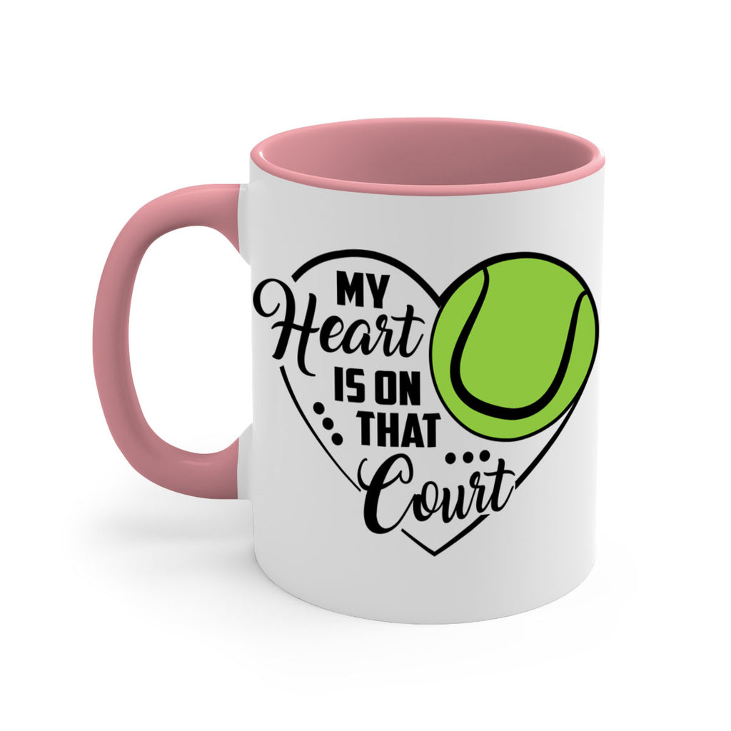 My heart is on that court 640#- tennis-Mug / Coffee Cup