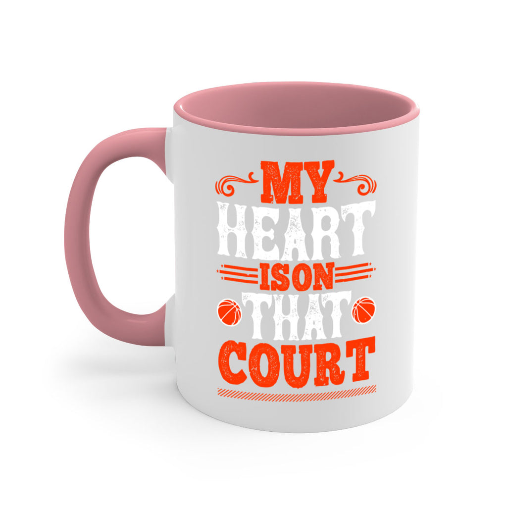 My heart is on that court 644#- basketball-Mug / Coffee Cup