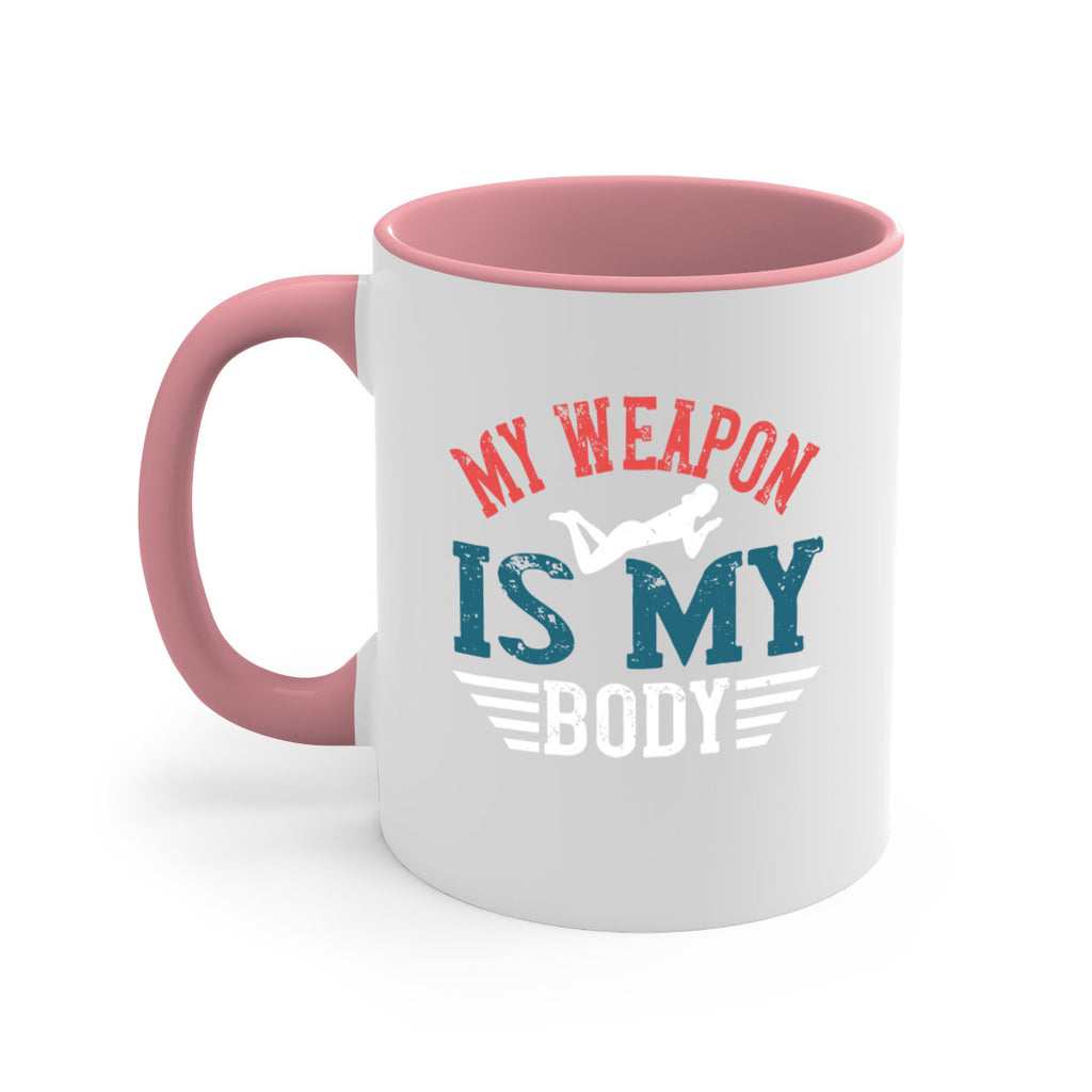 My weapon is my body 626#- swimming-Mug / Coffee Cup