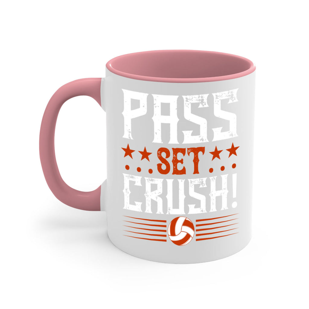 Pass…Set…CRUSH Style 588#- volleyball-Mug / Coffee Cup