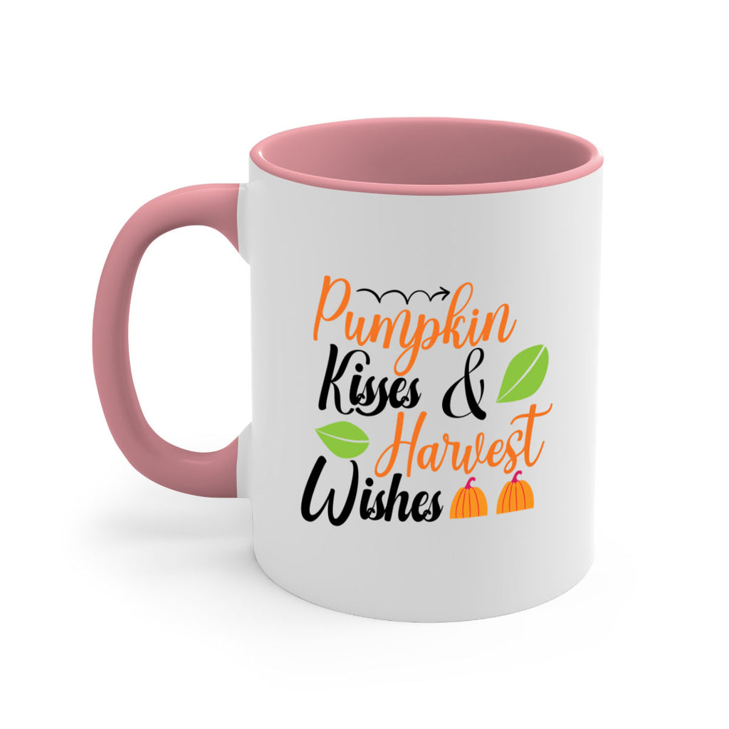 Pumpkin Kisses Harvest Wishes 523#- fall-Mug / Coffee Cup