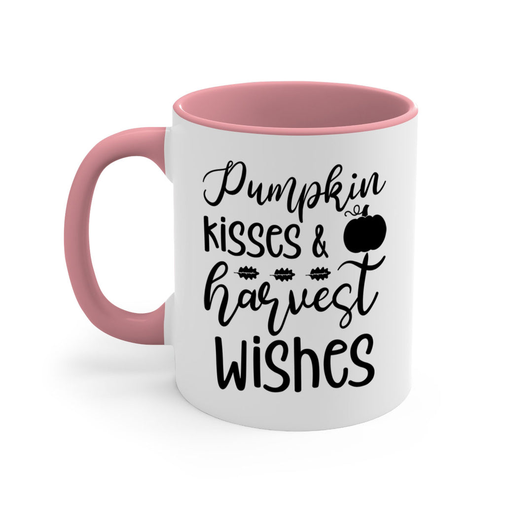 Pumpkin Kisses Harvest Wishes 525#- fall-Mug / Coffee Cup