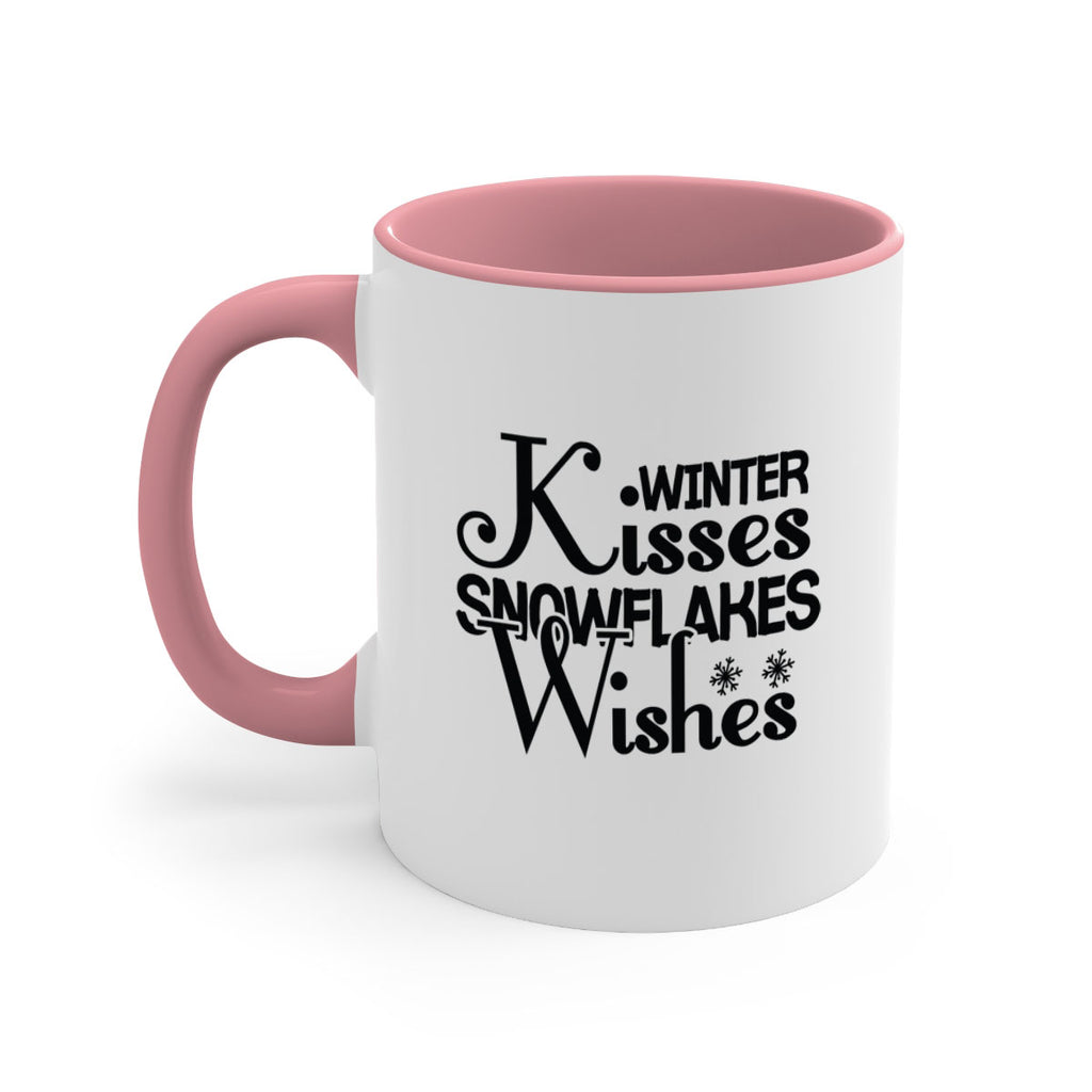 Winter Kisses Snowflakes Wishes 521#- winter-Mug / Coffee Cup