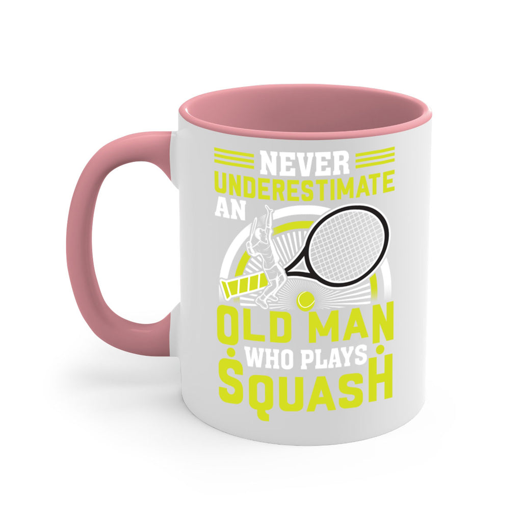 never underestimate a squash player 574#- tennis-Mug / Coffee Cup