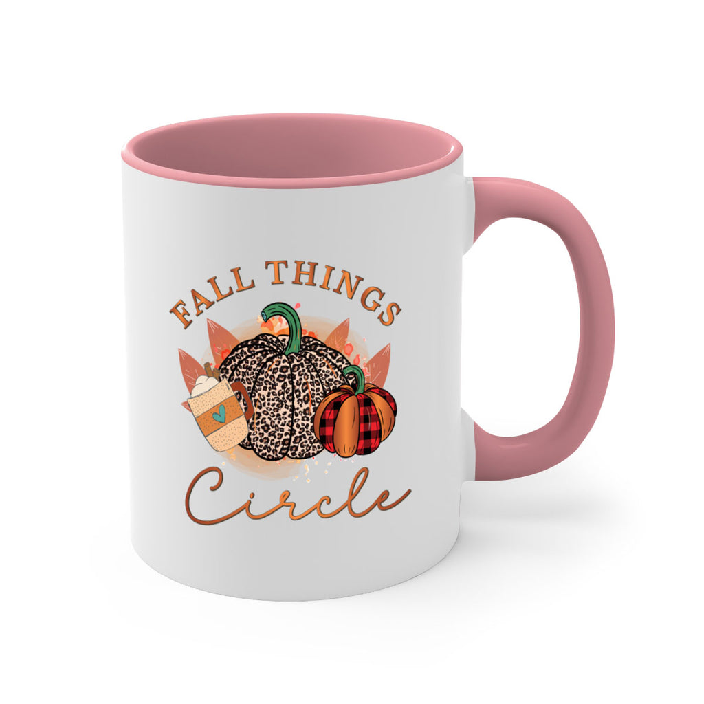 Fall Things Circle 133#- fall-Mug / Coffee Cup