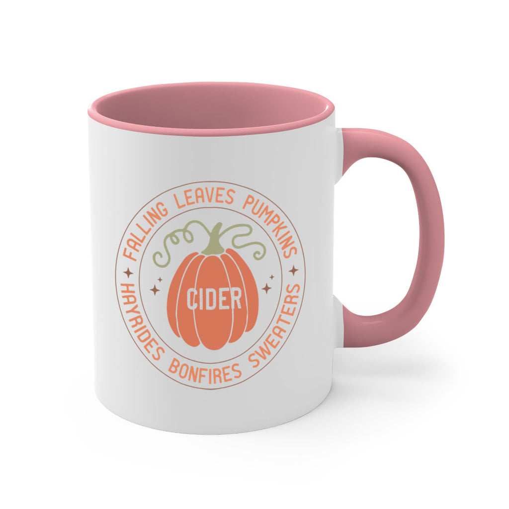 Falling Leaves Pumpkins Cider Hayrides Bonfires Sweaters 168#- fall-Mug / Coffee Cup