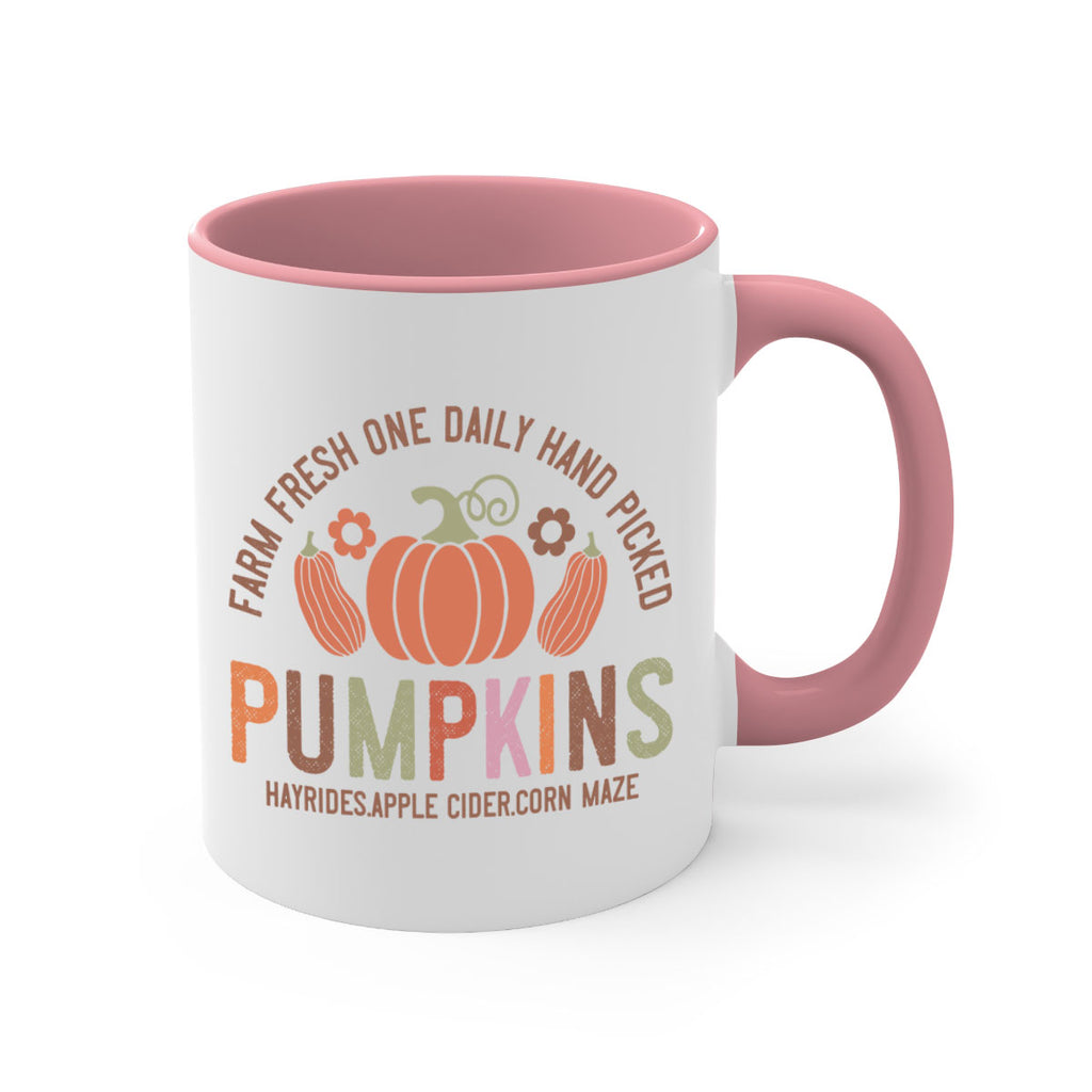 Farm Fresh One Daily Hand Picked Pumpkins Hayrides Apple Cider Corn Maze 172#- fall-Mug / Coffee Cup