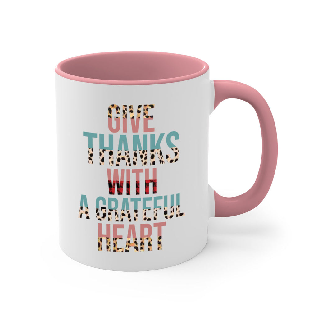 Give thanks with a grateful heart 195#- fall-Mug / Coffee Cup