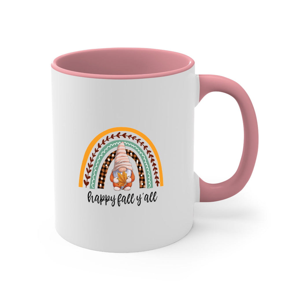 HappyFallYallGnomeRainbow 255#- fall-Mug / Coffee Cup