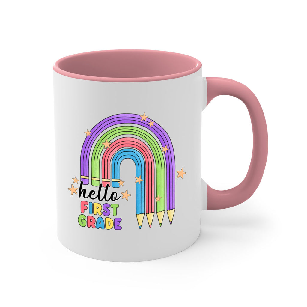 Hello 1st Grade Pencil Rainbow 14#- First Grade-Mug / Coffee Cup