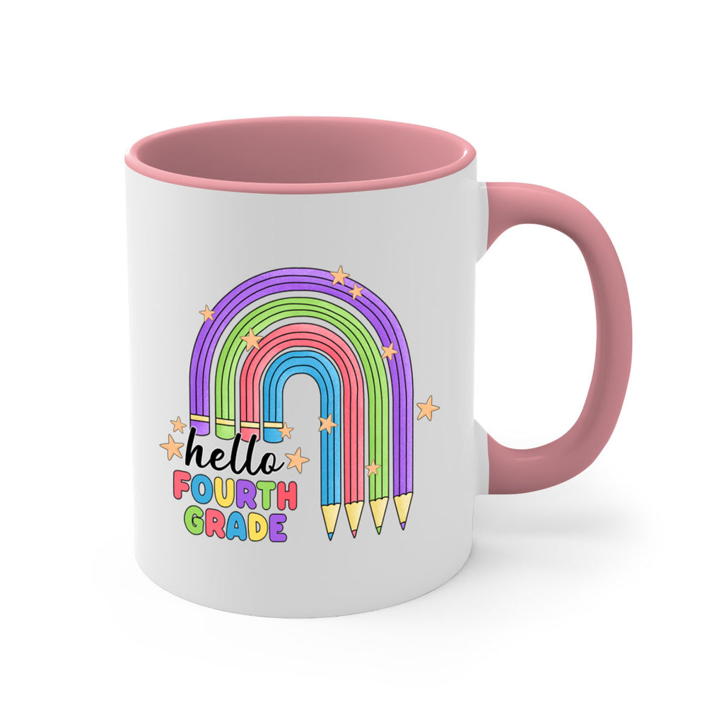 Hello 4th Grade Pencil Rainbow 12#- 4th grade-Mug / Coffee Cup