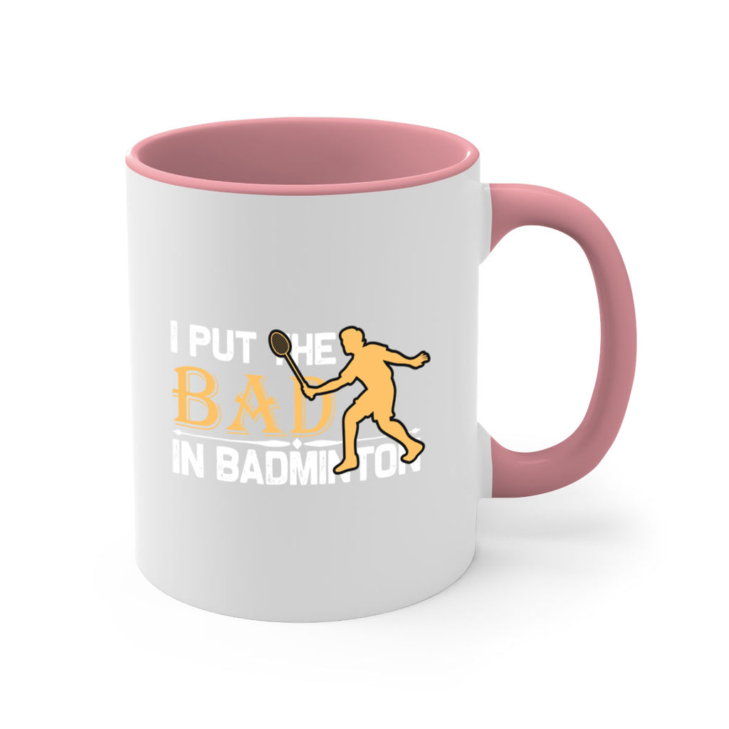 I put 1096#- badminton-Mug / Coffee Cup