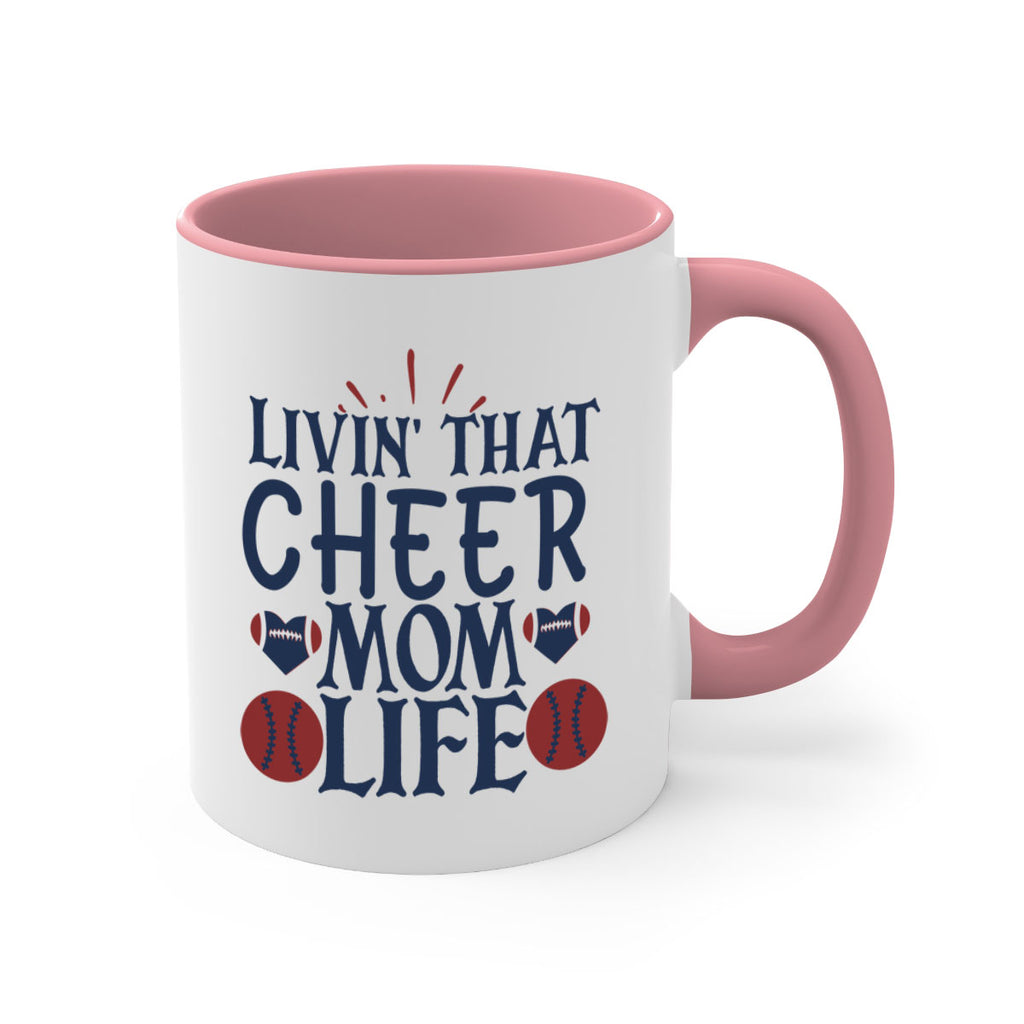 Livin that cheer mom life 1535#- football-Mug / Coffee Cup