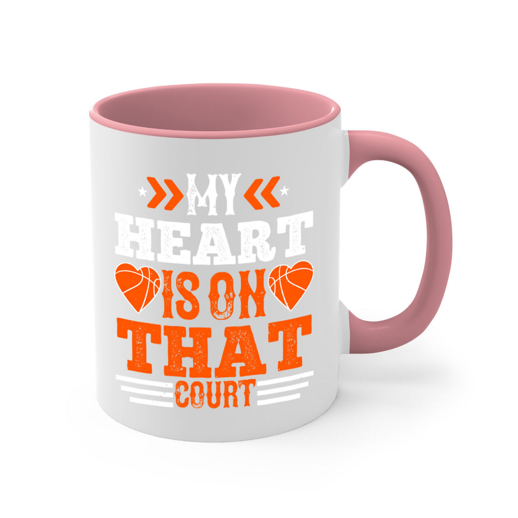 My heart is on that court 1806#- basketball-Mug / Coffee Cup