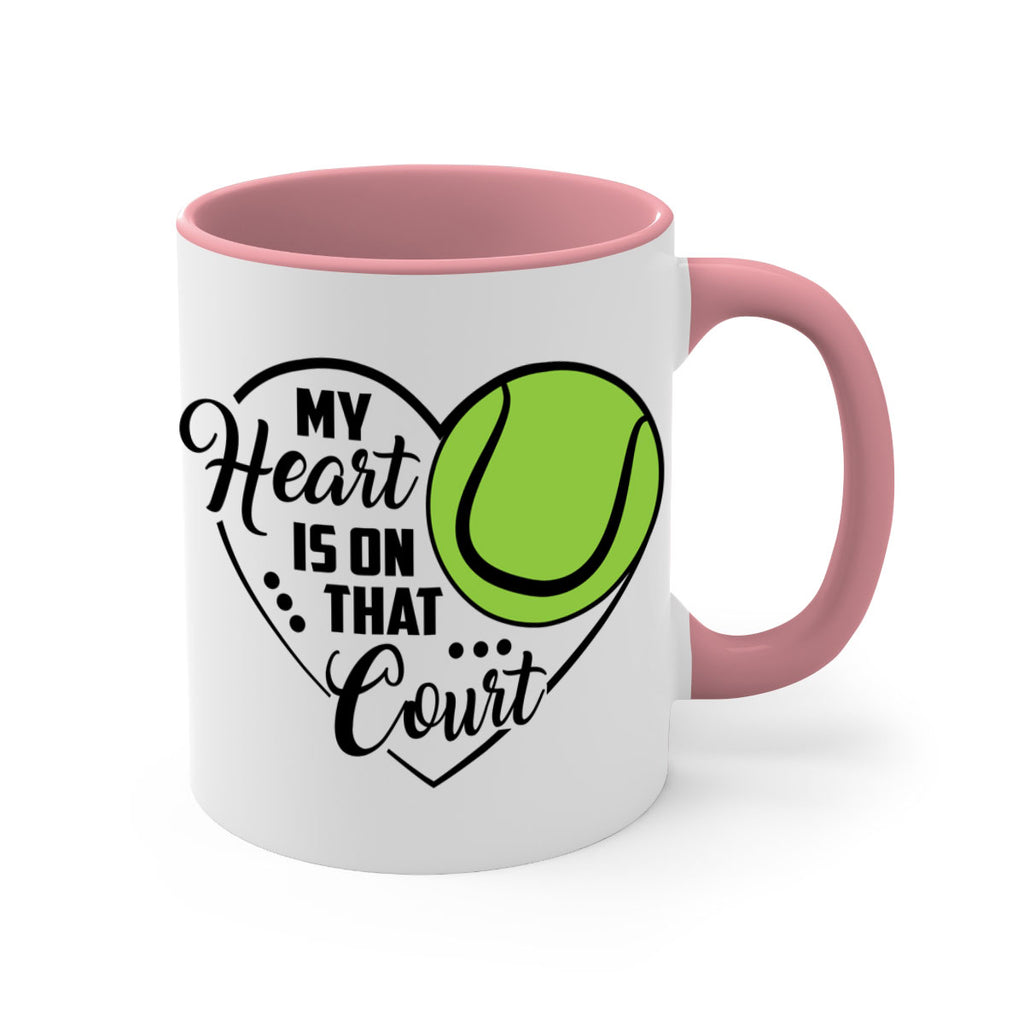 My heart is on that court 640#- tennis-Mug / Coffee Cup