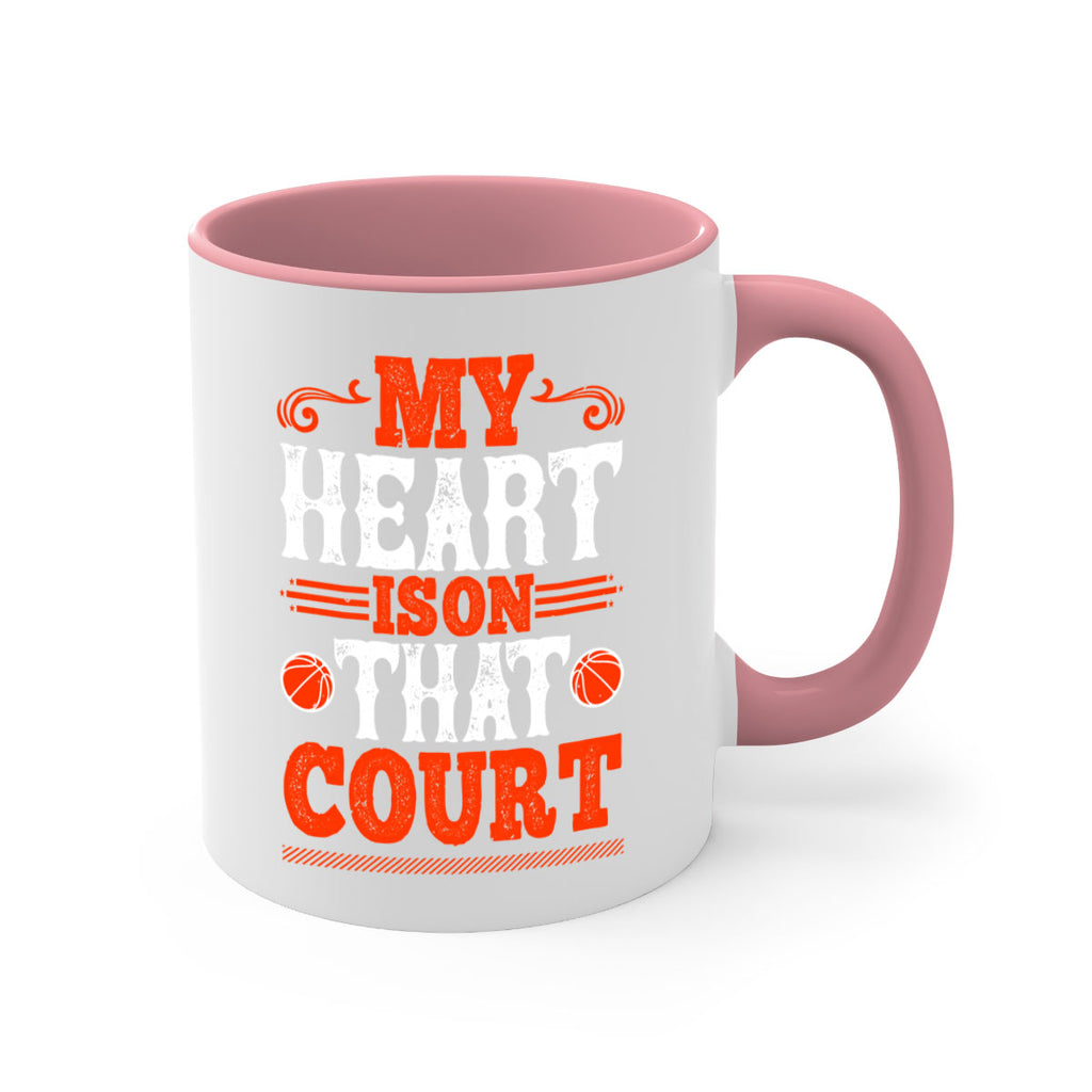 My heart is on that court 644#- basketball-Mug / Coffee Cup