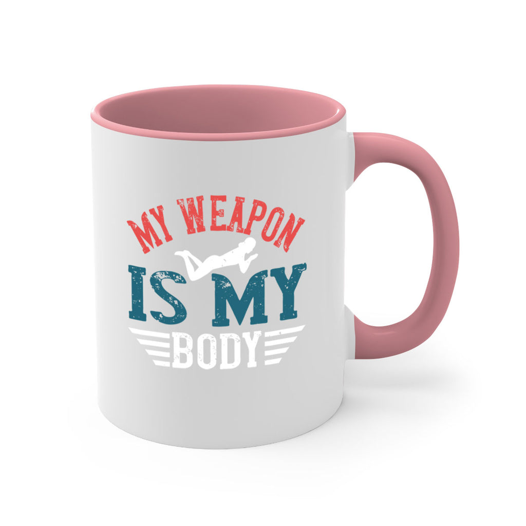 My weapon is my body 626#- swimming-Mug / Coffee Cup