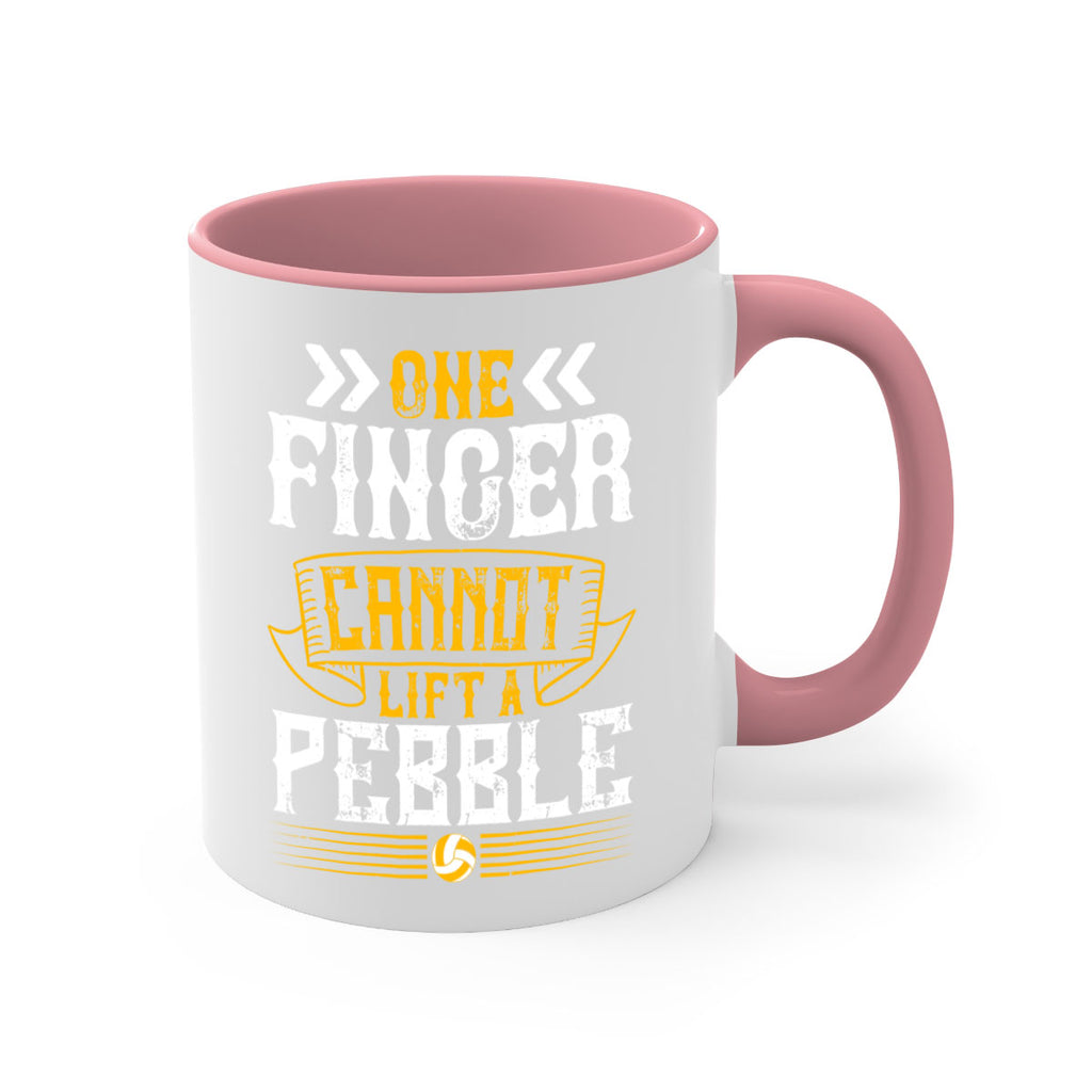 One finger cannot lift a pebble Style 611#- volleyball-Mug / Coffee Cup