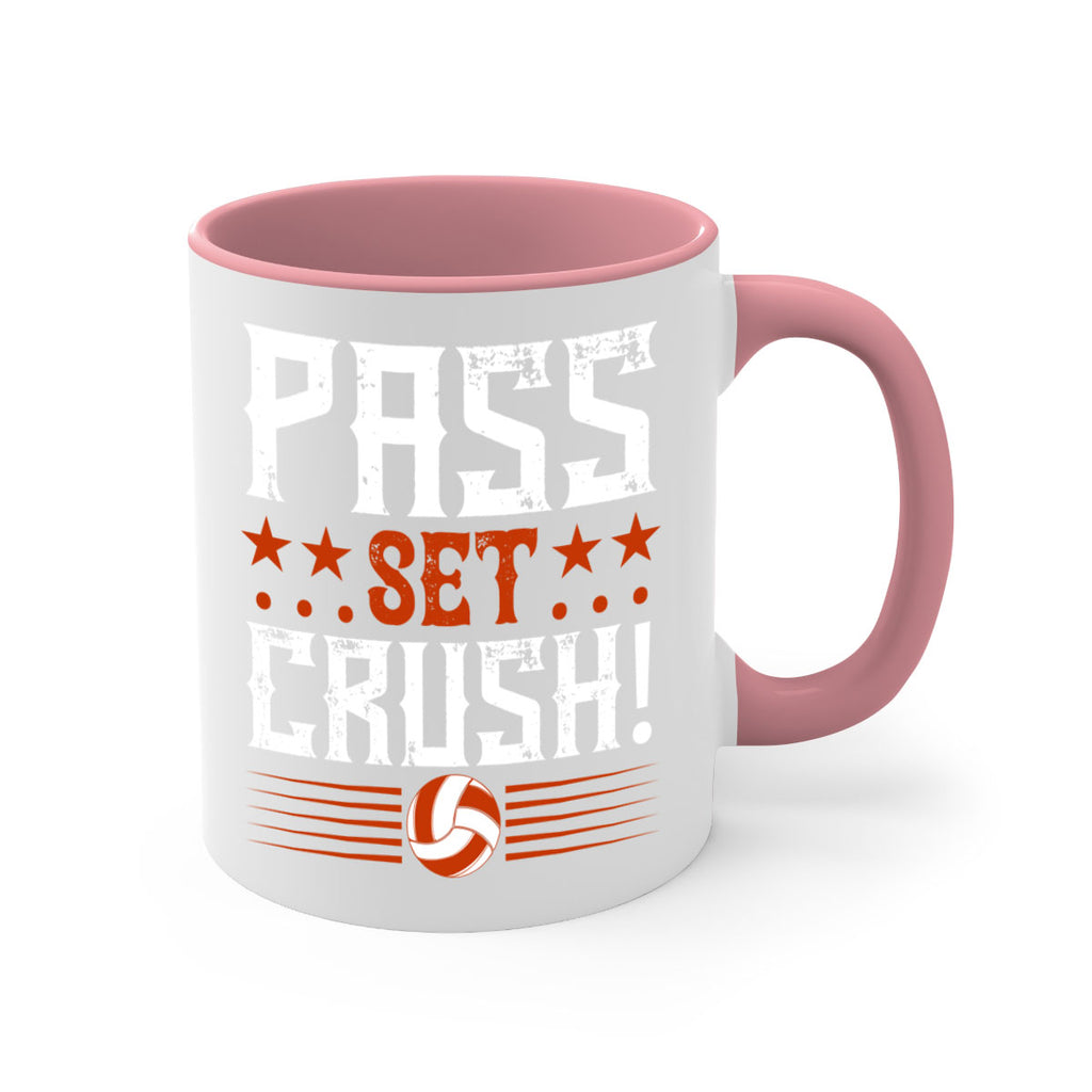 Pass…Set…CRUSH Style 588#- volleyball-Mug / Coffee Cup