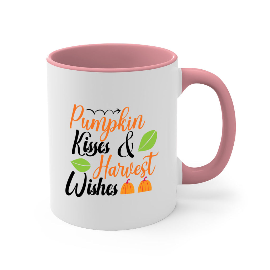 Pumpkin Kisses Harvest Wishes 523#- fall-Mug / Coffee Cup