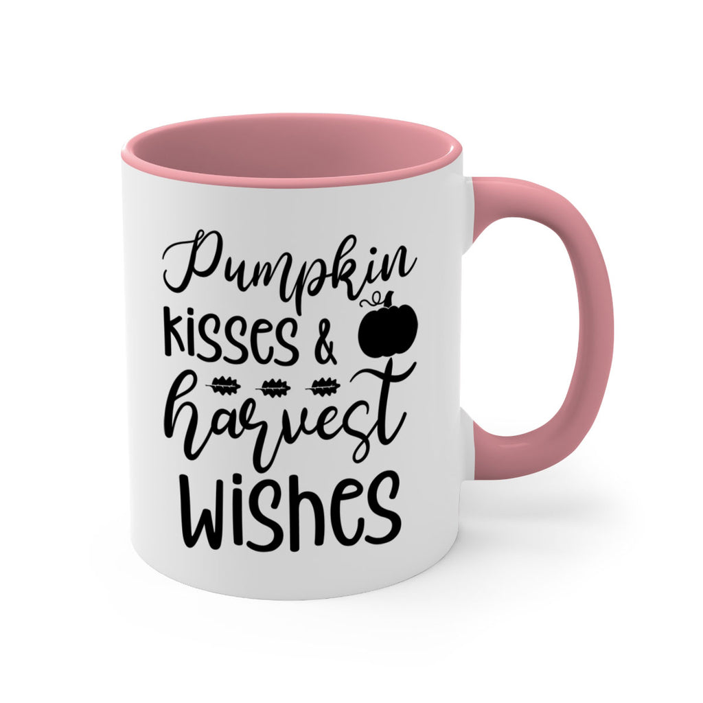 Pumpkin Kisses Harvest Wishes 525#- fall-Mug / Coffee Cup