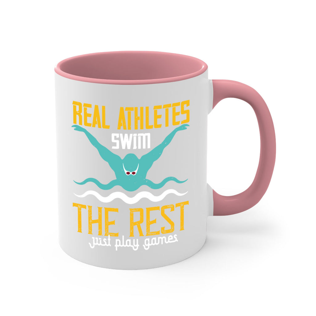 Real athletes swim the rest 556#- swimming-Mug / Coffee Cup