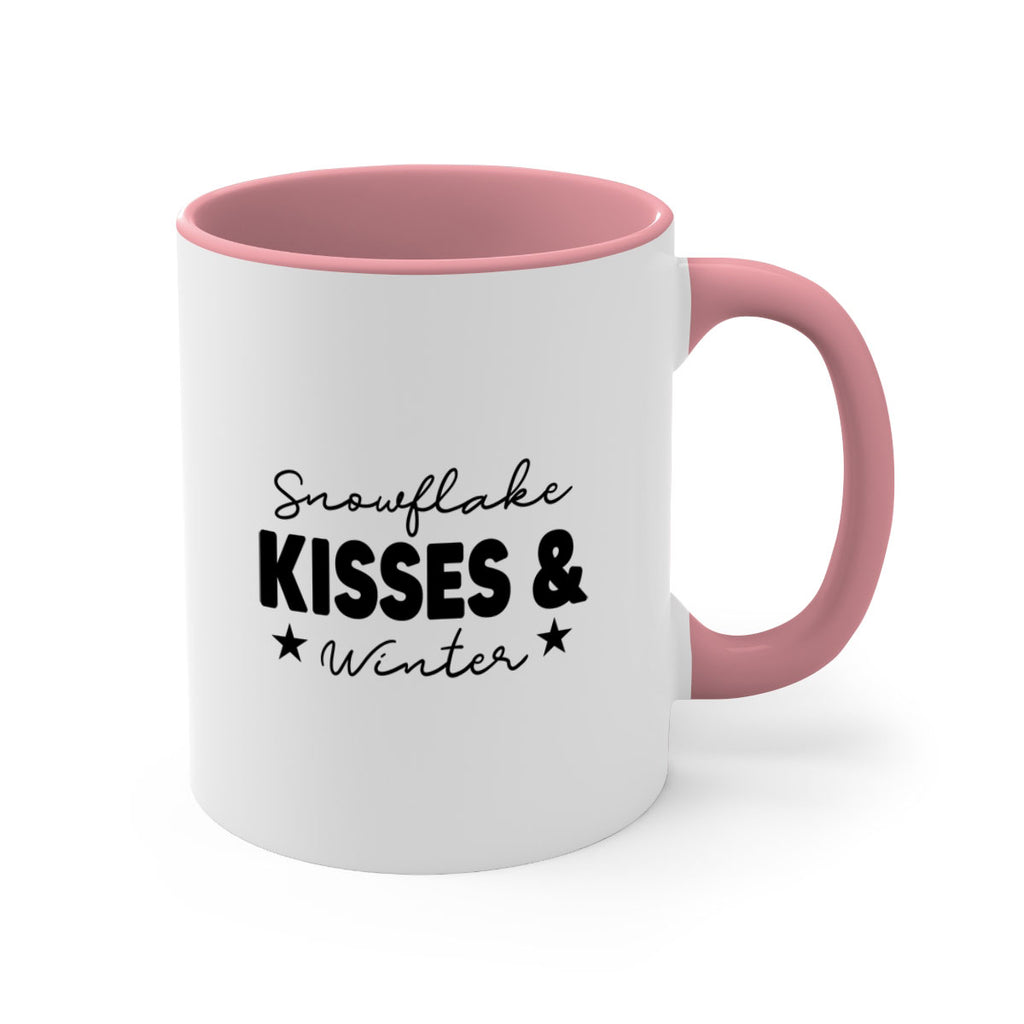 Snowflake Kisses Winter374#- winter-Mug / Coffee Cup