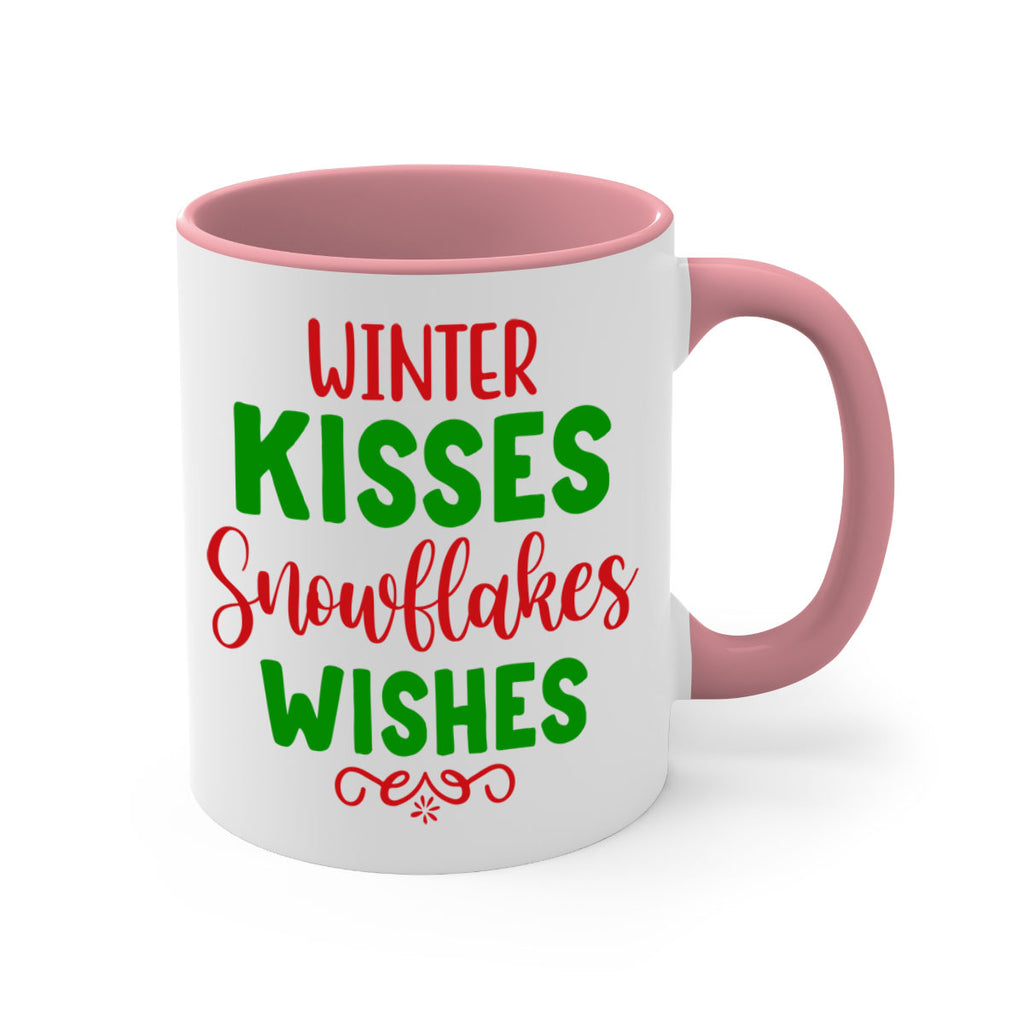 Winter Kisses Snowflakes Wishes 523#- winter-Mug / Coffee Cup