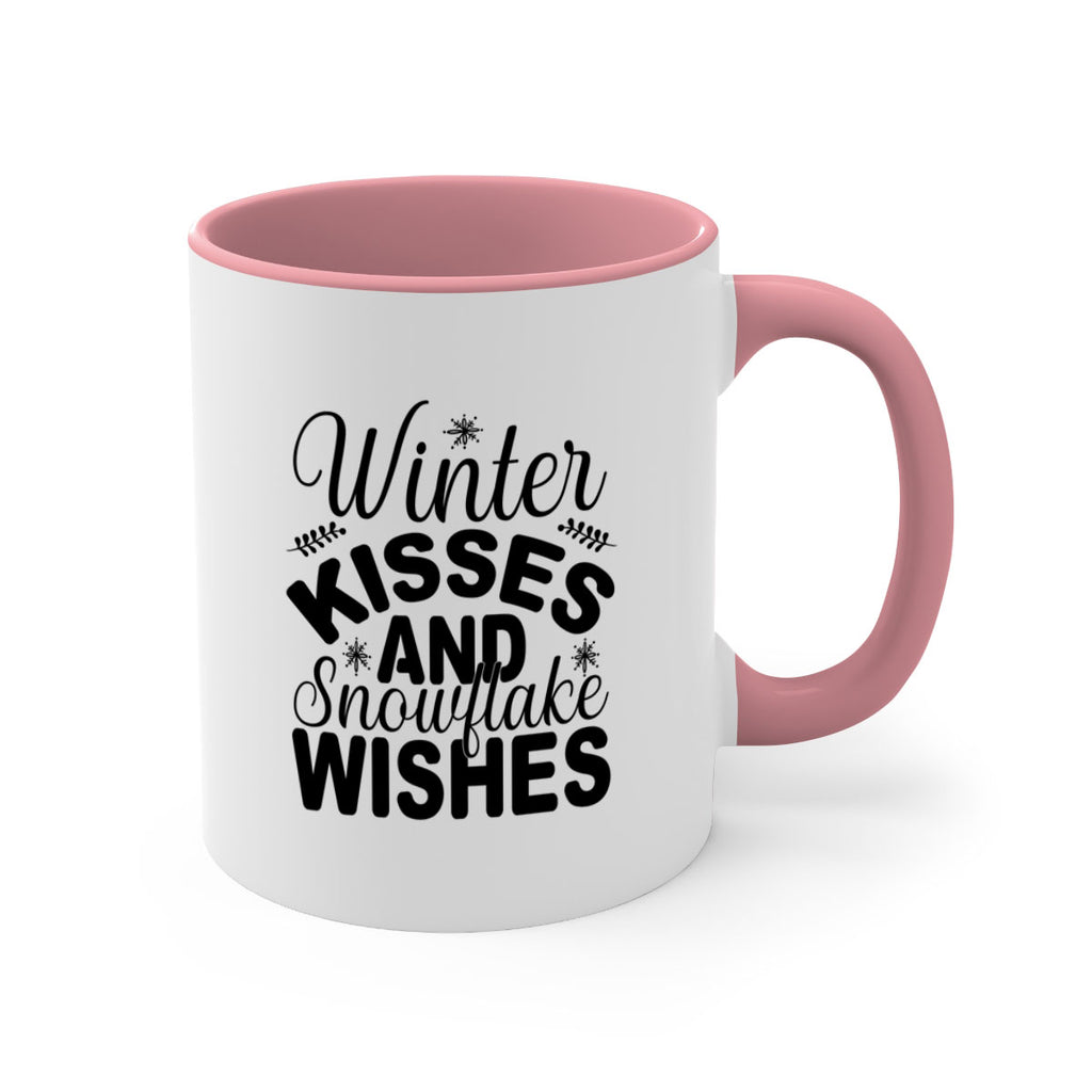 Winter Kisses and Snowflake Wishes 514#- winter-Mug / Coffee Cup